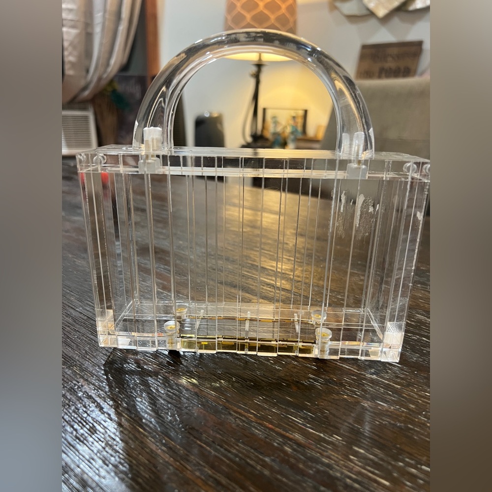 Lucite Transparent Rectangular tote